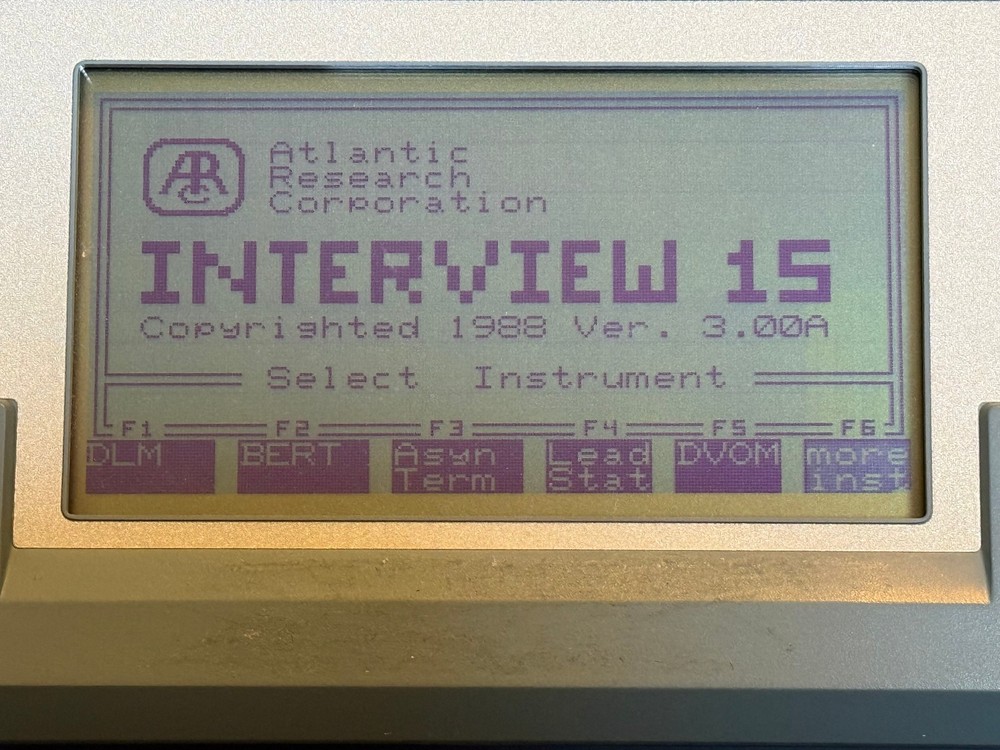 Atlantic Research Corp. INTERVIEW 15 Protocol Analyzer RS-232 Communications