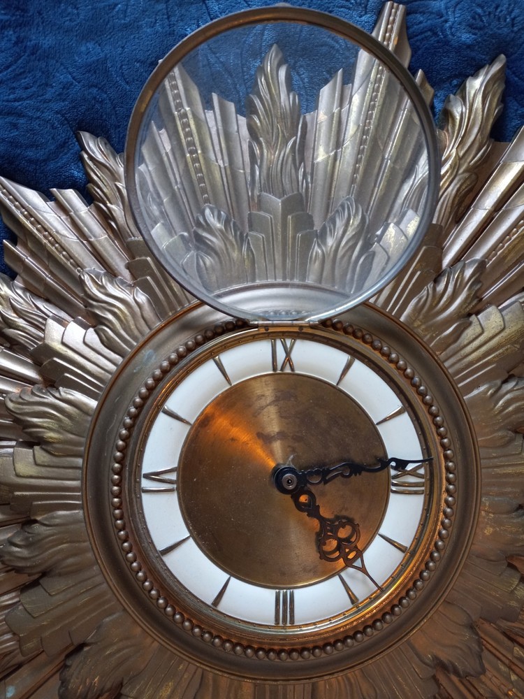 MCM Gold Starburst Clock ~ Welby-Style