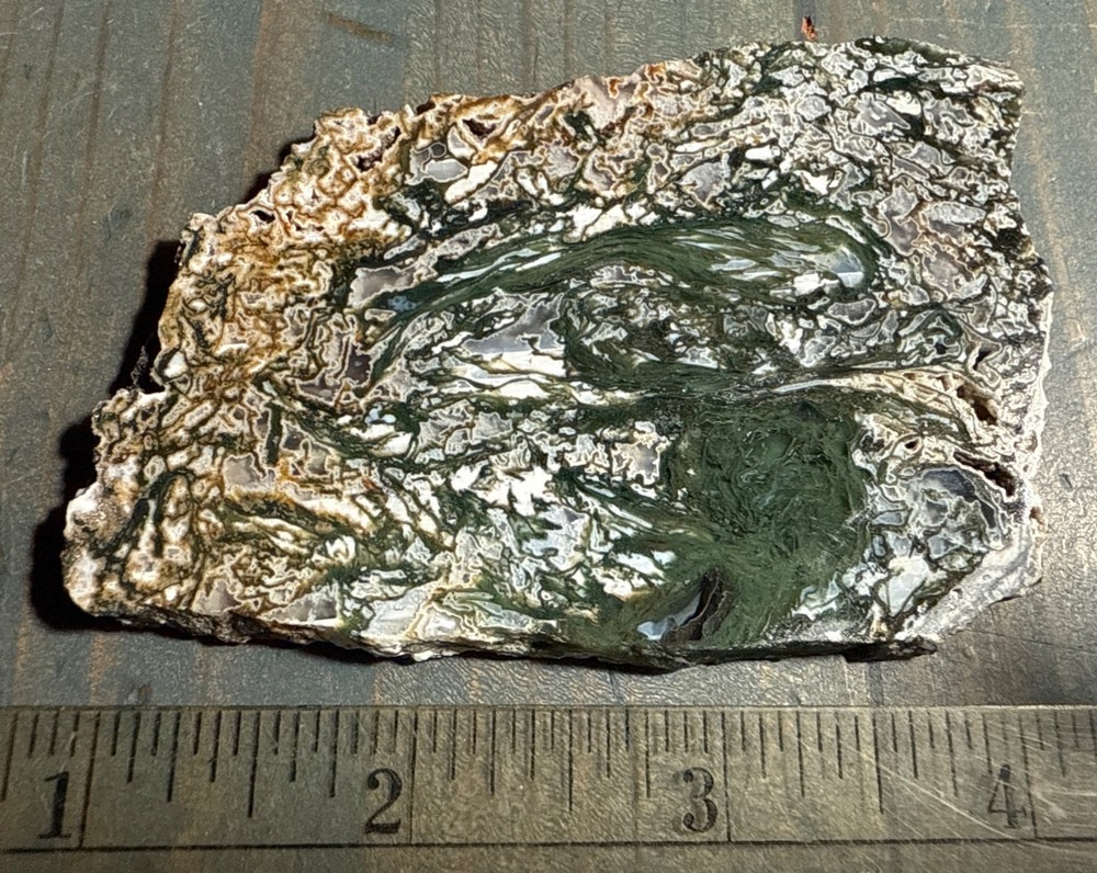 Polished Oregon Moss Agate Slab