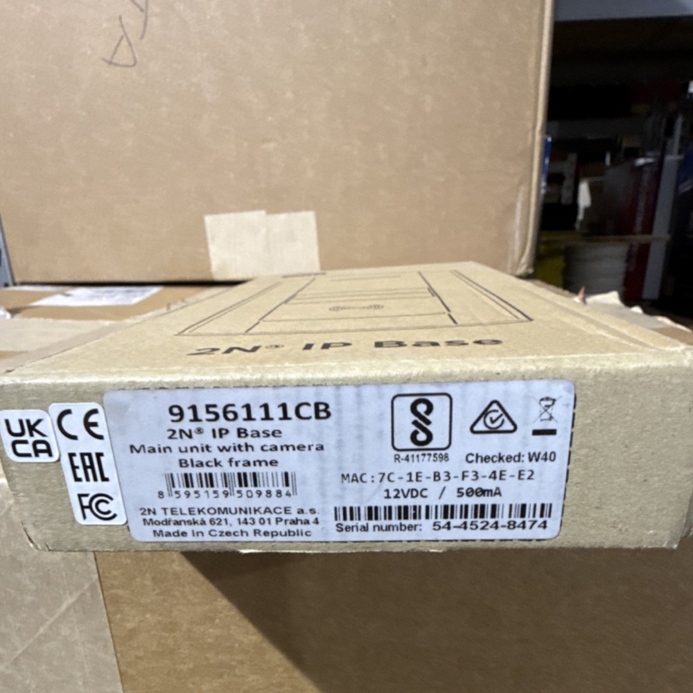 2N IP Base IP Intercom Main Unit with Camera Black Frame 9156111CB