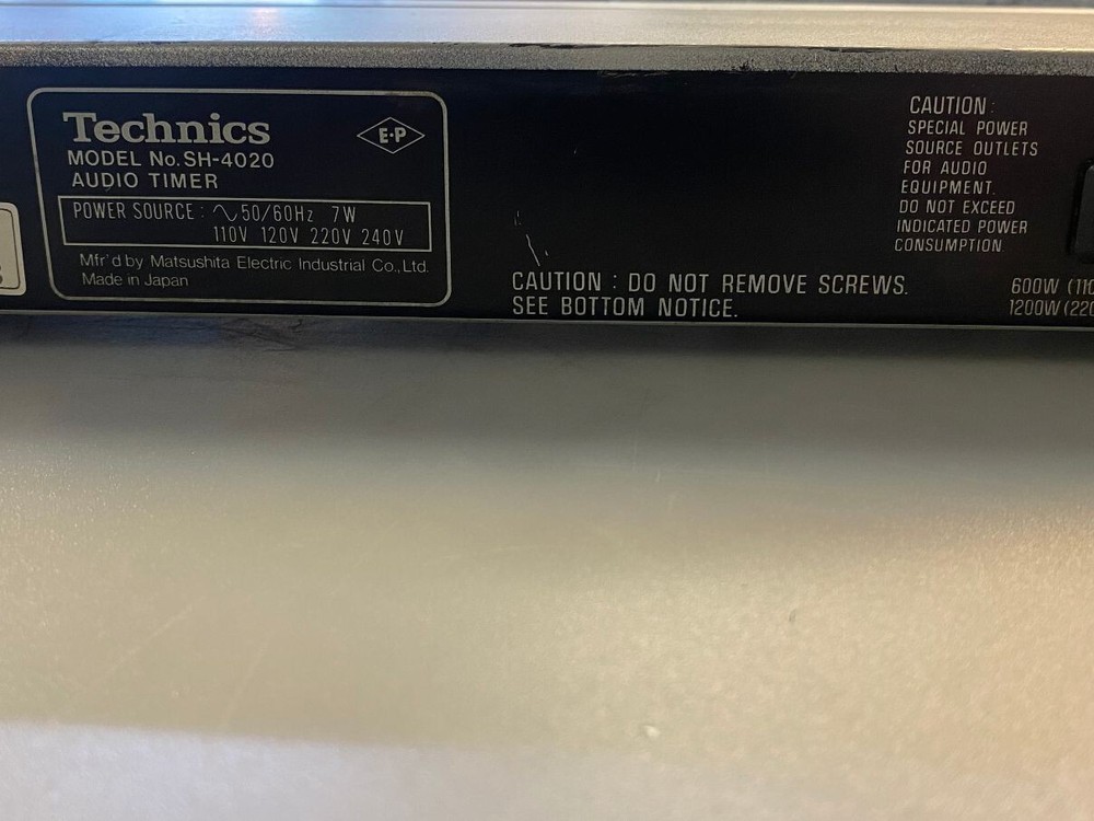 Vintage Silver Technics Audio Digital Timer SH-4020 Japan -Tested Working-
