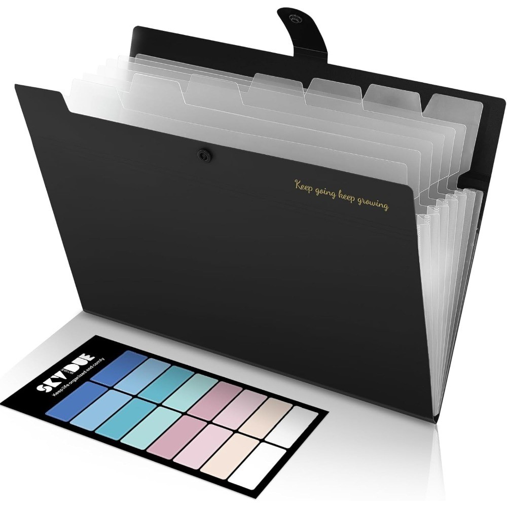 Expanding File Folder Organizer 8 Pockets Letter A4 Size Portable Document