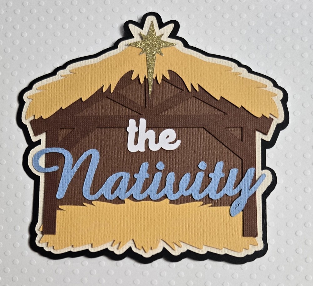 Nativity Title. Scrapbook, Card Making Paper Piecing