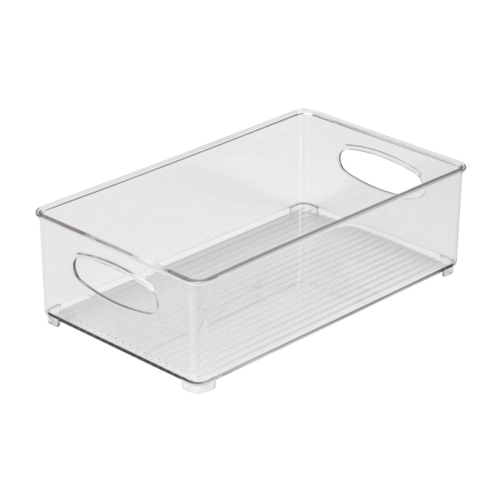 Medium 10" x 6" Vertical Stripe Cabinet Organizer Clear