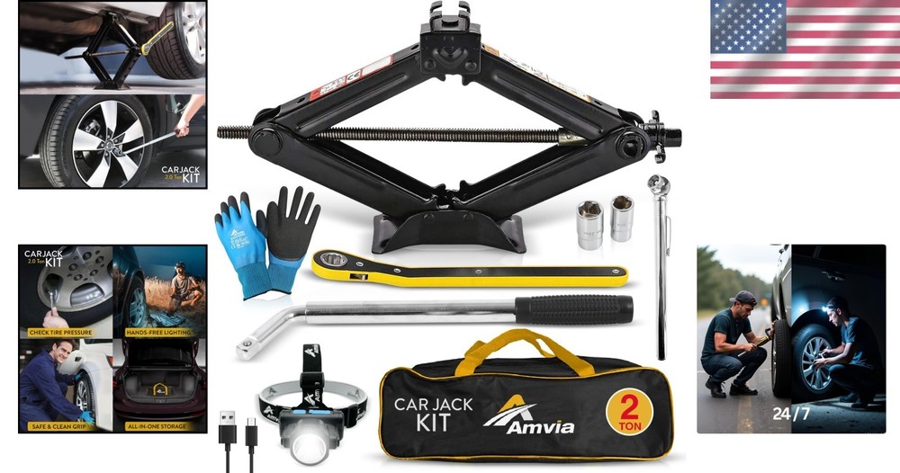 Car Jack Kit - Portable Black