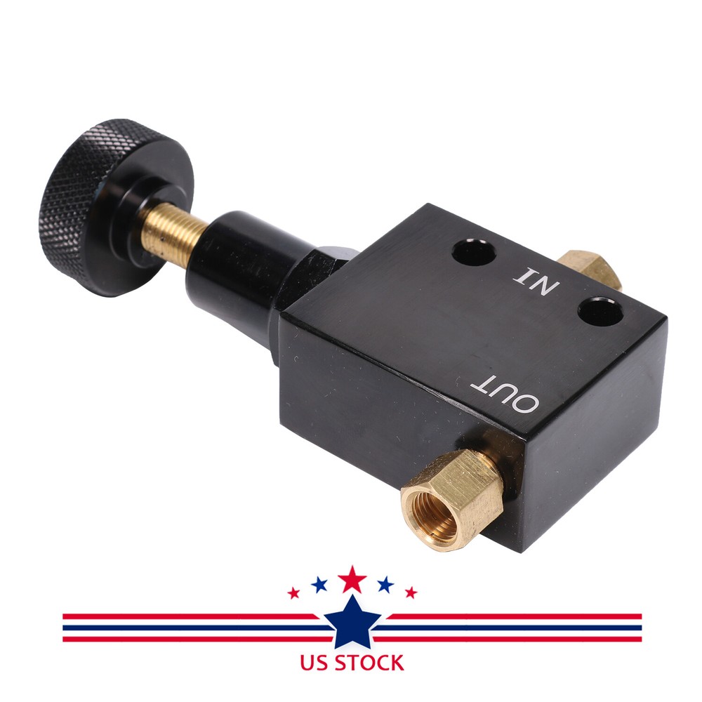 Universal Type Black Aluminum Knob Adjustable Disk Brake Proportioning Valve