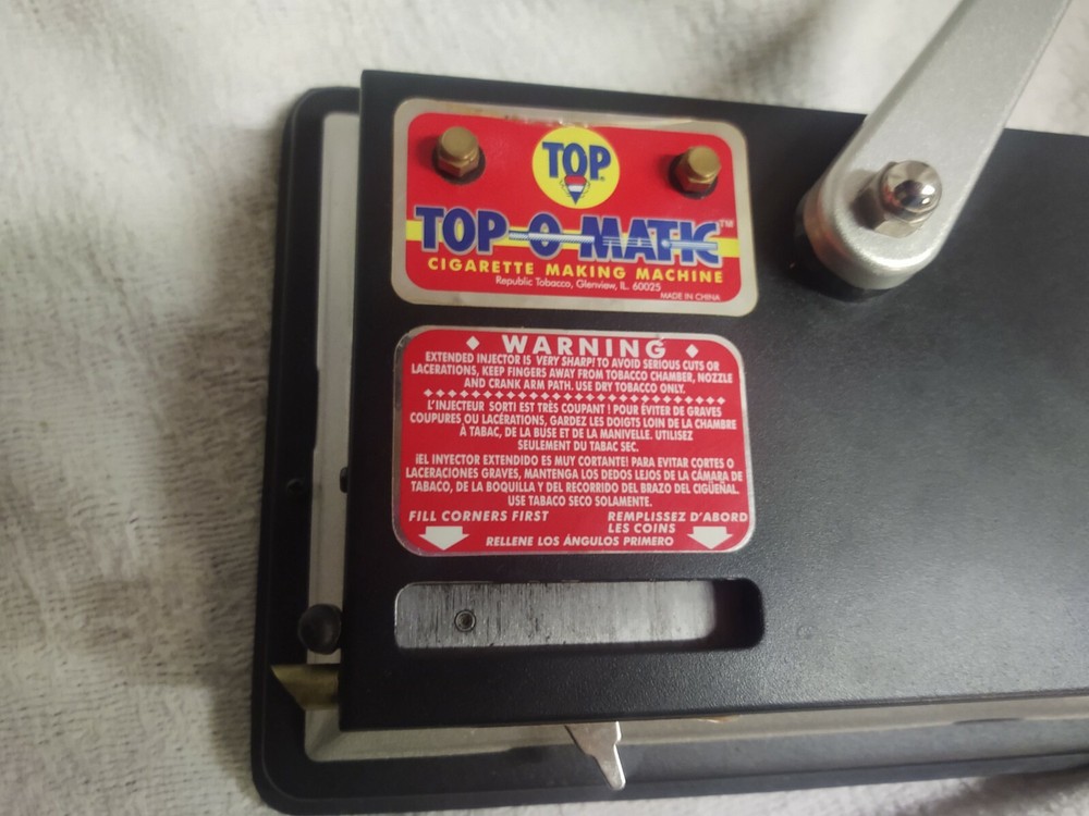 Top's Top-O-Matic Cigarette Rolling Machine