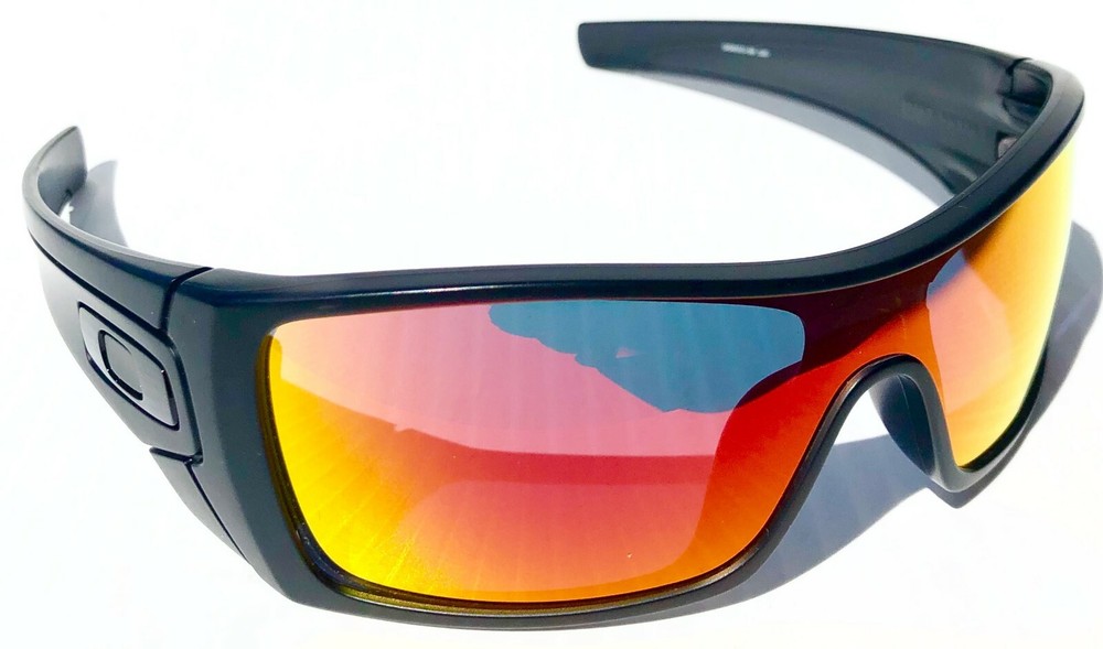 NEW Oakley BATWOLF Black CARBON  Icon POLARIZED Galaxy RUBY lens Sunglass 9101