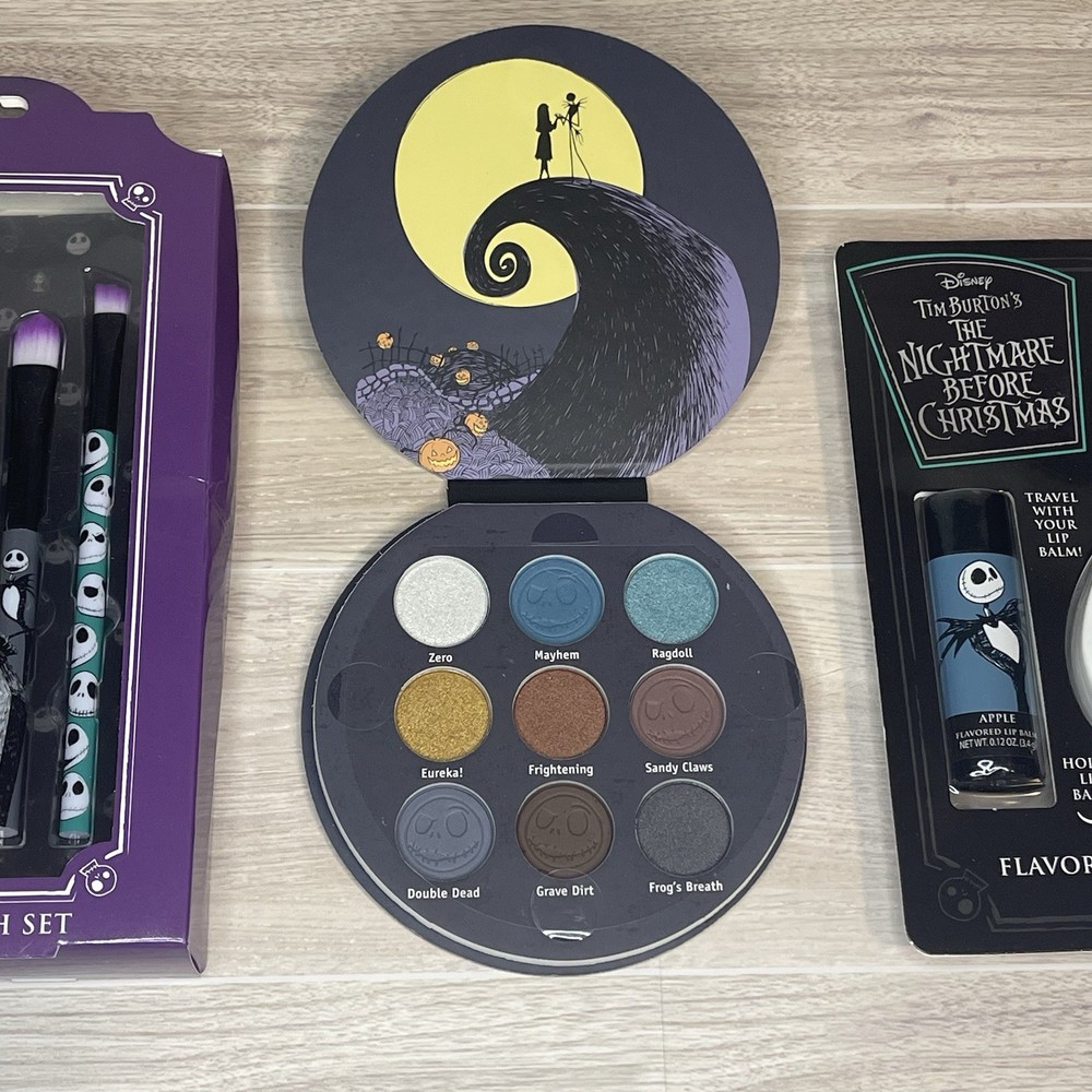Nightmare Before Christmas Makeup Three Piece Set New In Packaging
