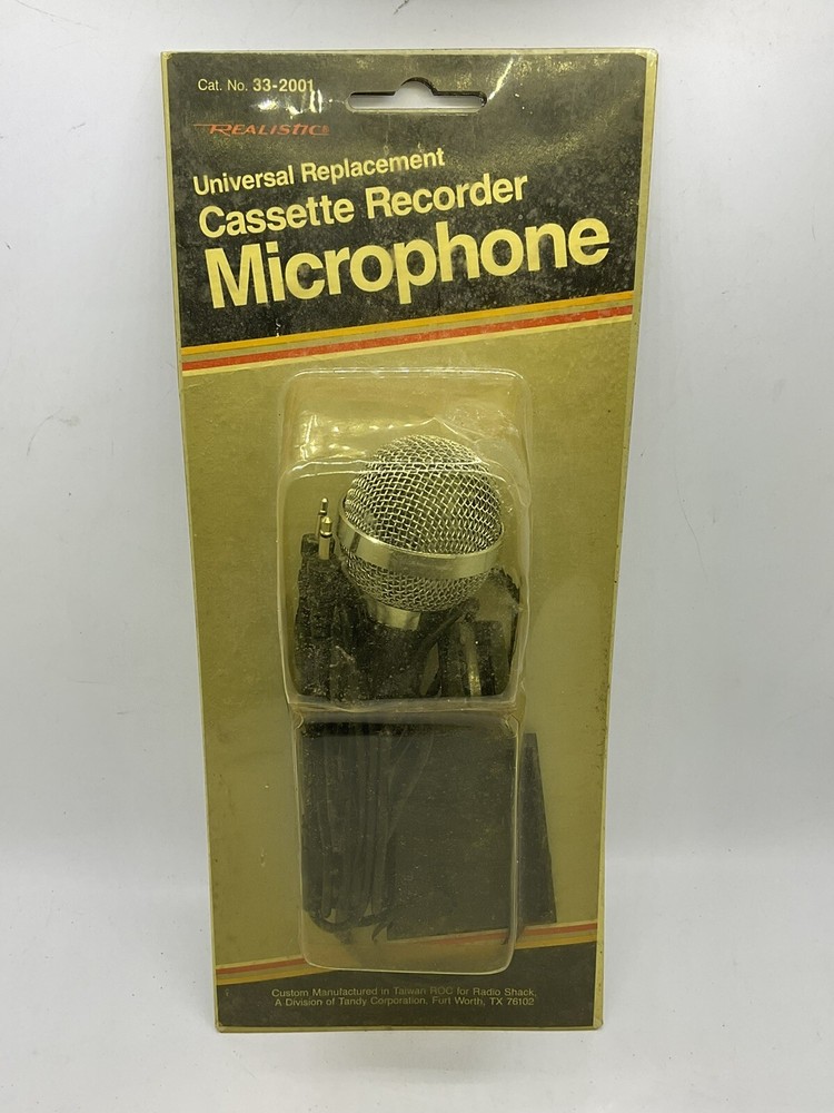Realistic 33-2001A Dynamic Mike Cassette Recorder Microphone