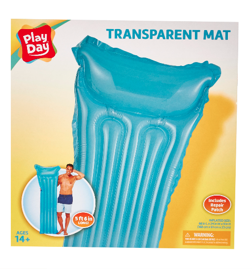 Play Day Transparent Mat - Blue