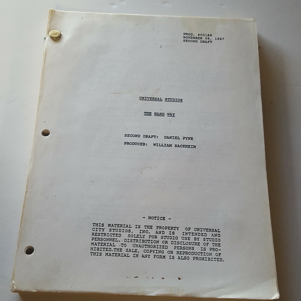 The Hard Way Movie Screenplay Script Daniel Pyne 1987 Universal Michael J. Fox