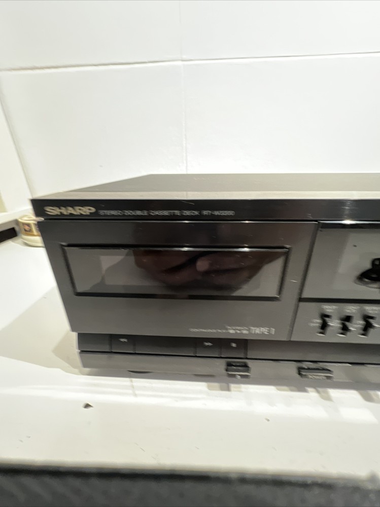 Sharp RT-W3200 Stereo Double Cassette Deck Tested No Remote