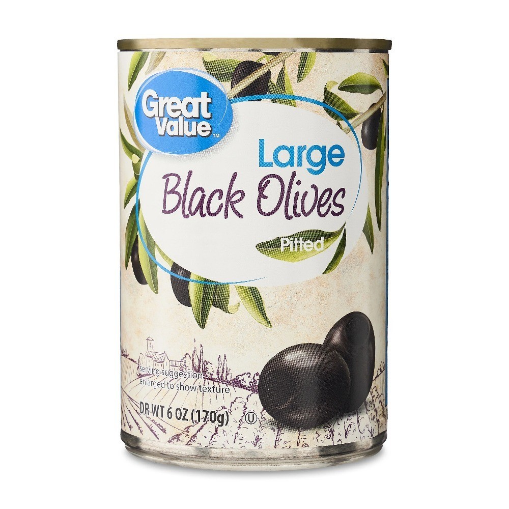 Large Pitted Black Olives 6 oz Can 3-Pack