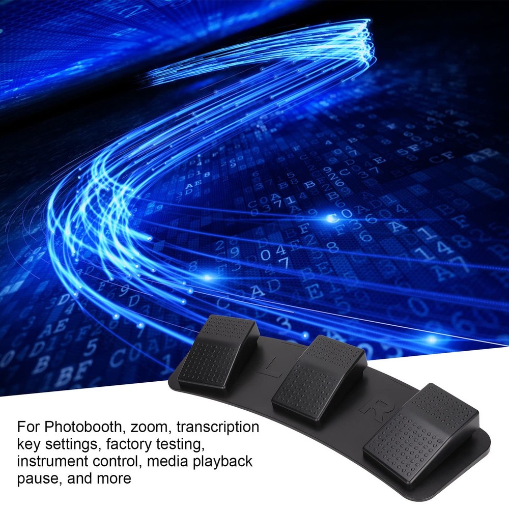 USB Triple Foot Switch Pedal, PC Triple Foot Switch Programmable Computer com...