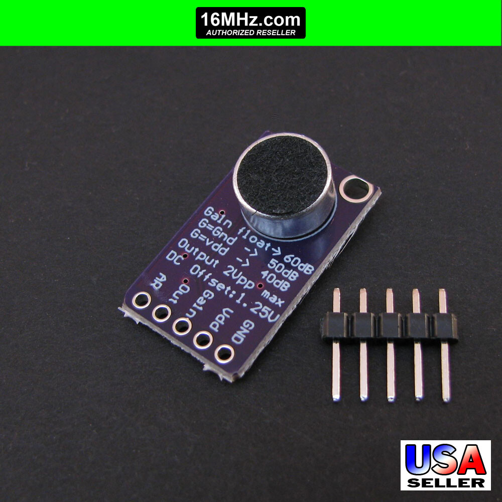 MAX9814 Electret Microphone Amplifier Module Auto Gain Control Arduino Q41