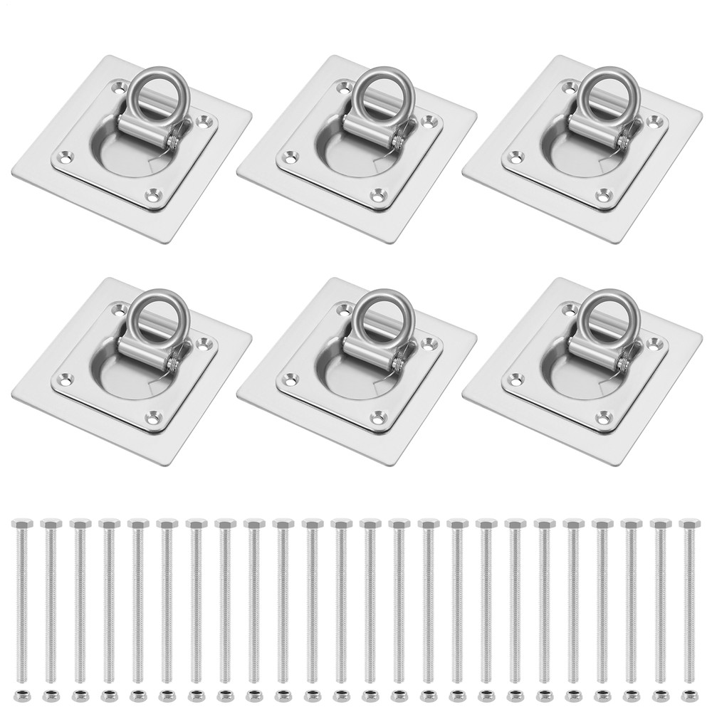 6Pack Tie Down Rings Heavy Load-Bearing Pull Ring Heavy-Duty Tie Down for gently