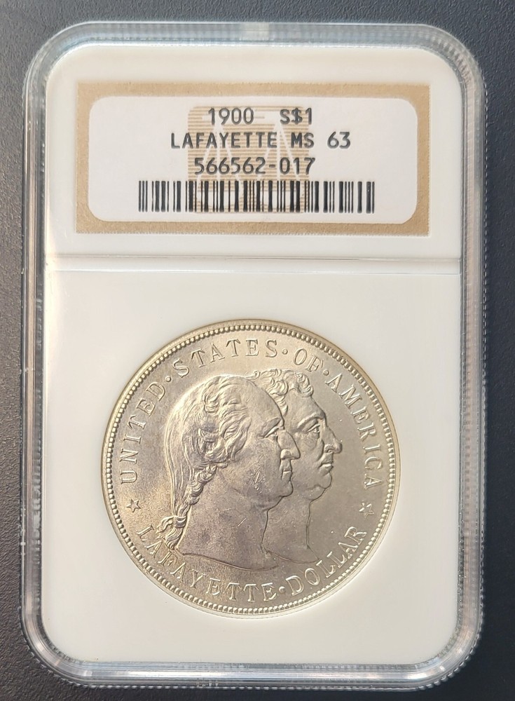 1900 $1 Lafayette Commemorative Silver Dollar MS 63 NGC Certified