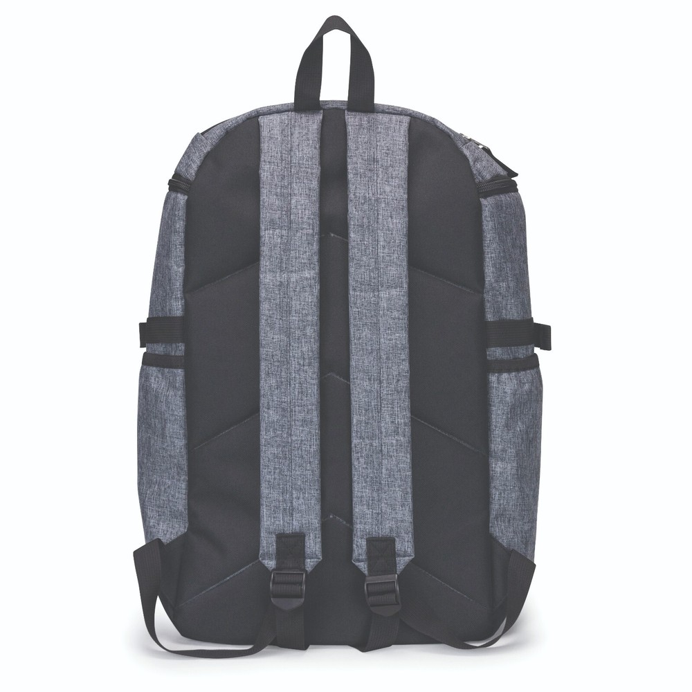 Laptop Tablet 19" Travel Backpack Padded Back Panel Book Bag Heather Grey