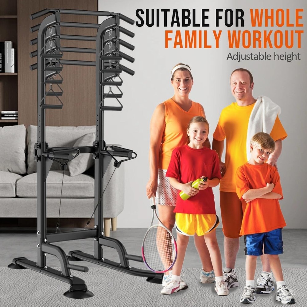 Power Tower Pull Up & Dip Station Multi-Function Home Strength Training Fitness