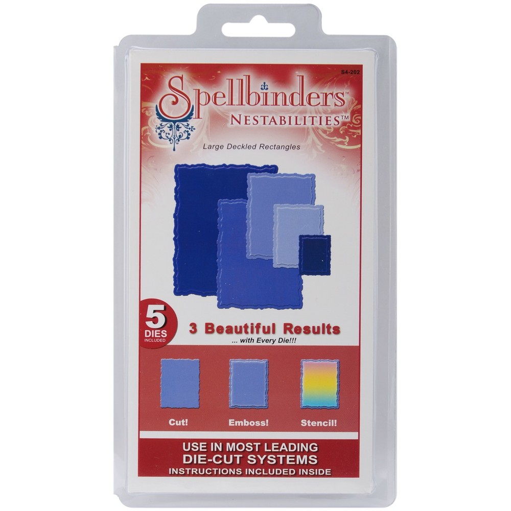 Spellbinders S4202  Nestabilities Dies-Deckled Rectangles Large