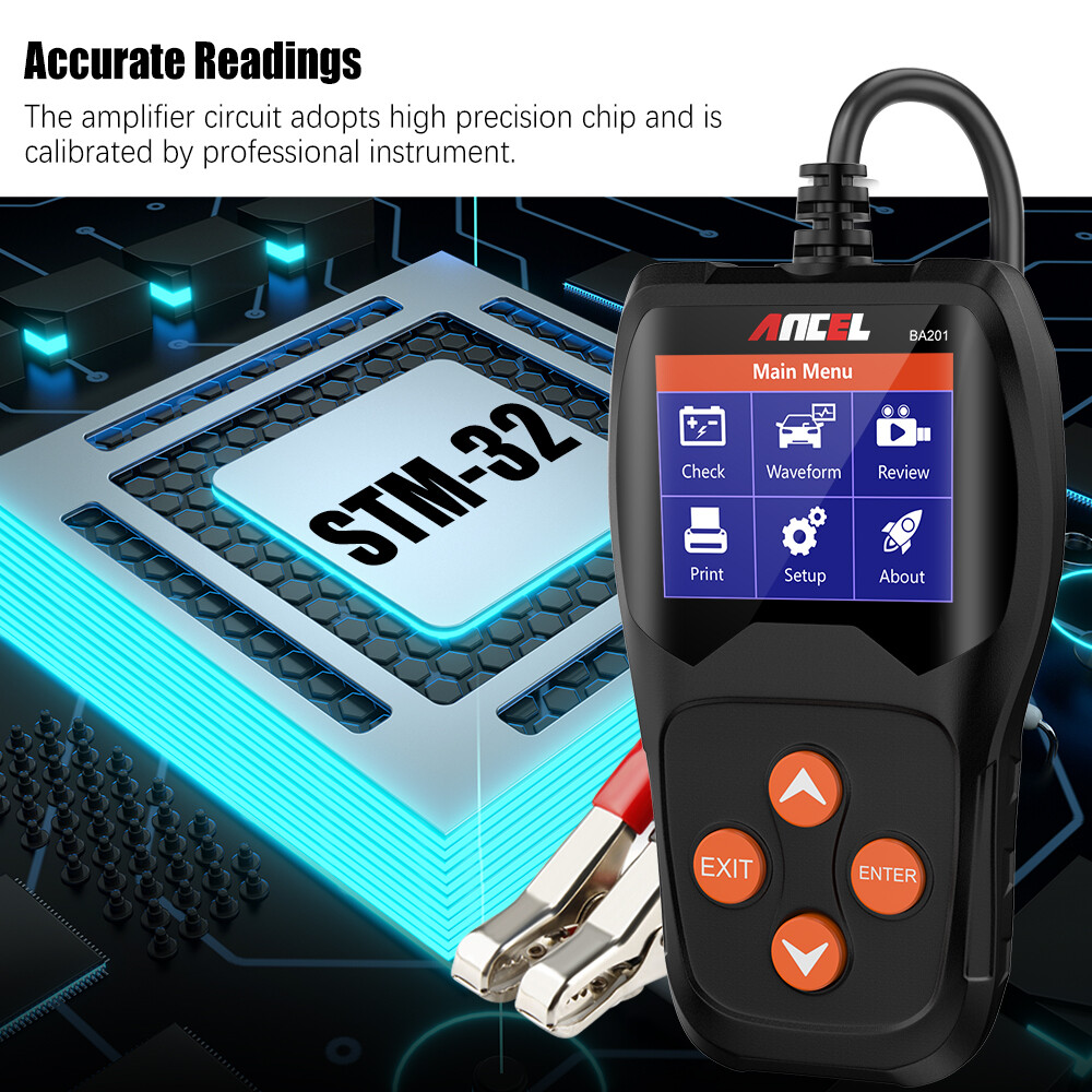 ANCEL BA201 Battery Load Test Starter Cranking Charging System Digital Analyzer