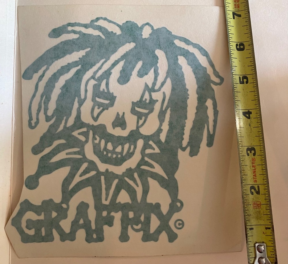GRAFFIX Rasta Jester decal 6.5" Green