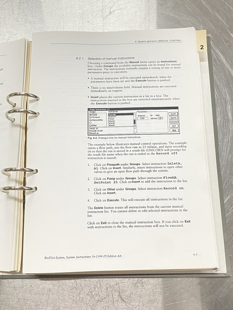 Pharmacia BioPilot System Part 1 - Users Guide / Instructions Manual