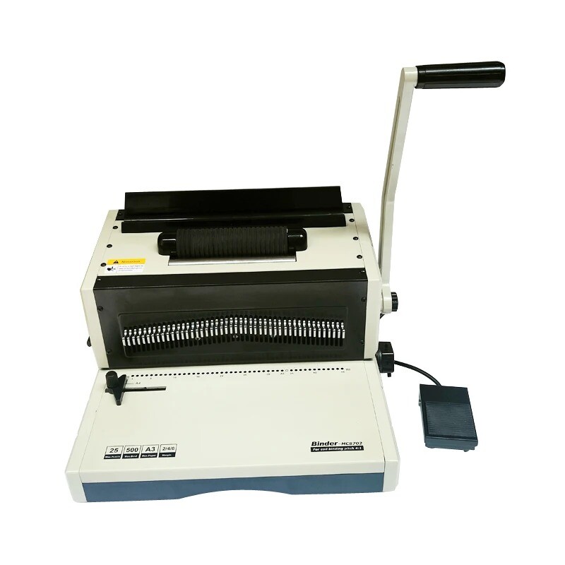 Heavy Duty Spiral Single Coil Manual Hole Punch Electric Binding Machine