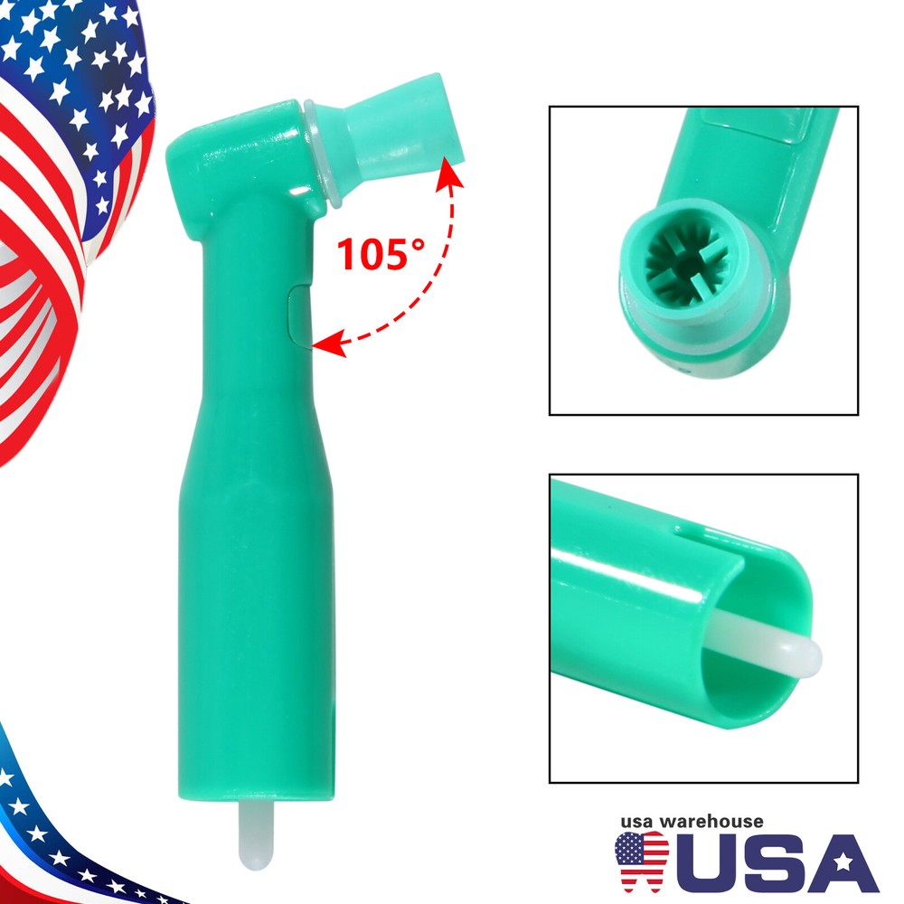 100pc Dental Disposable Prophy Angles Soft Cup Latex Free Right Angle 105° angle