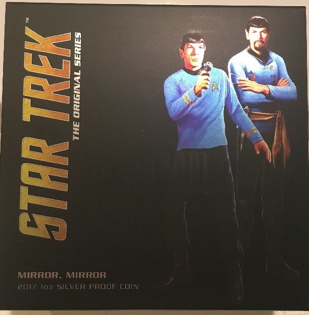 2017 $1 Tuvalu Star Trek SPOCK MIRROR MIRROR Proof Coin