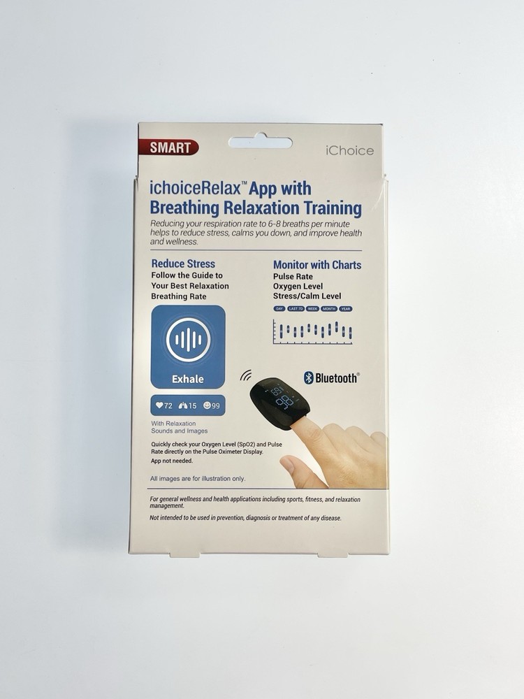 ICHOICE Pulse Oximeter + Relaxation Coach Bluetooth OX200