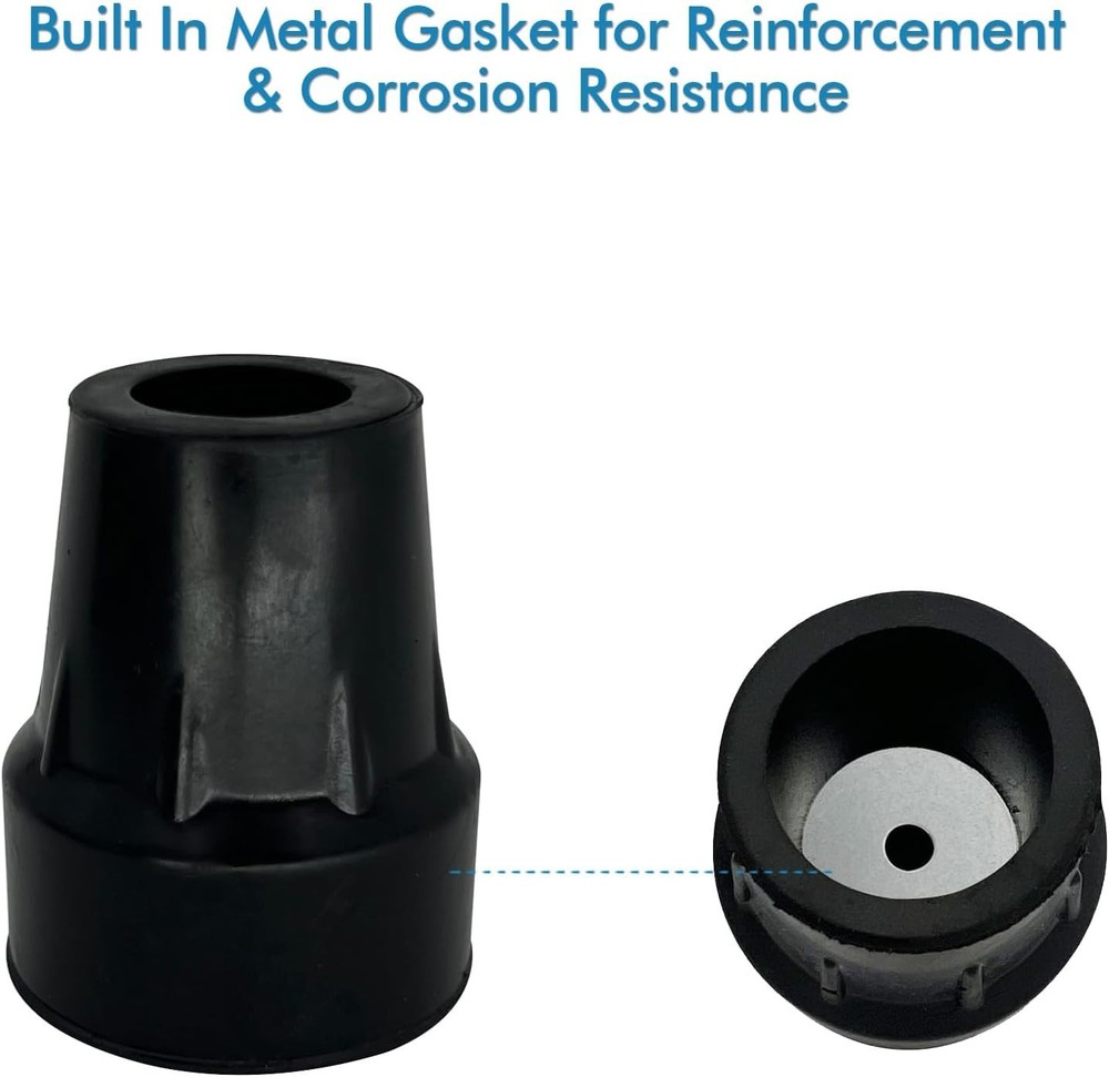 SecureGrip 3/4-Inch Cane Tip Replacements - Pack of 2