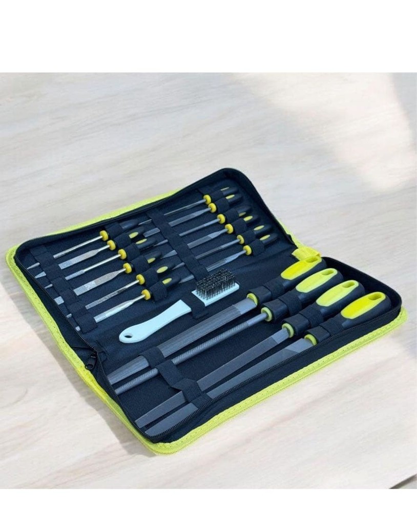 17-Piece Metal File Set Triangular Flat Round Half-Round New