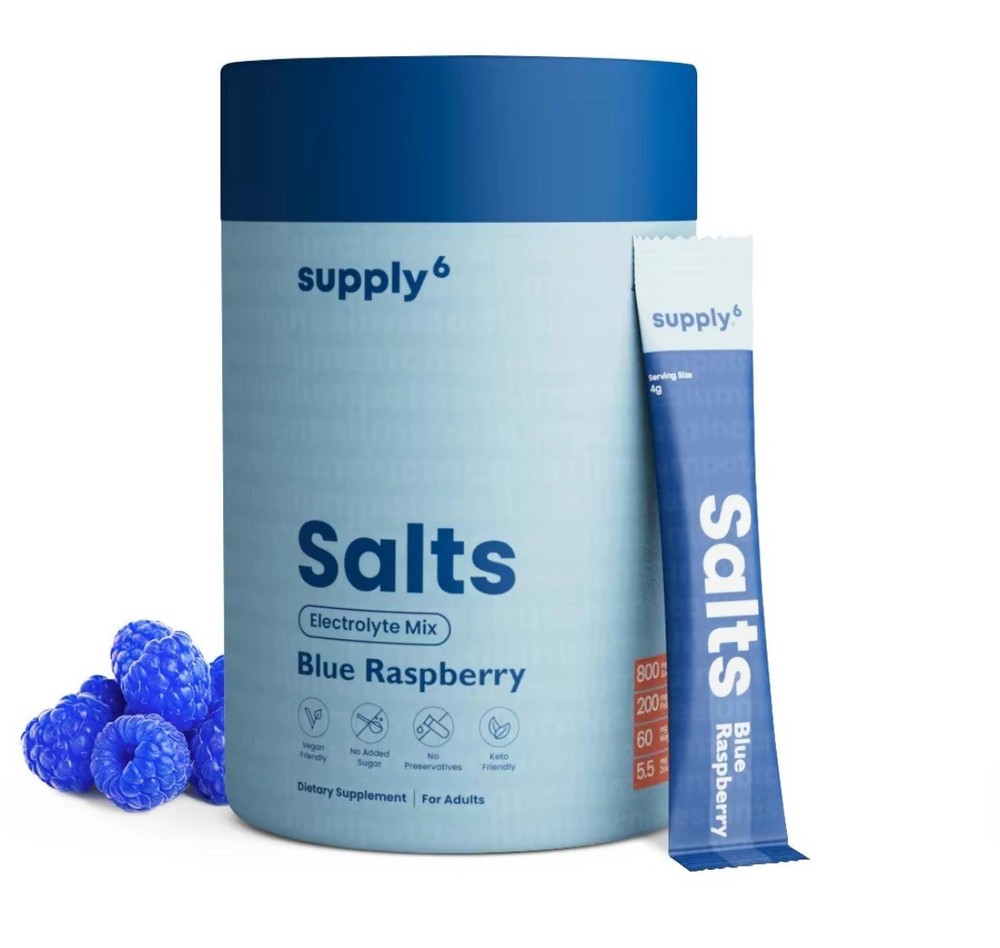 Electrolytes Mix - Hydration Boost, No Sugar, Blue Raspberry, 18 Sticks