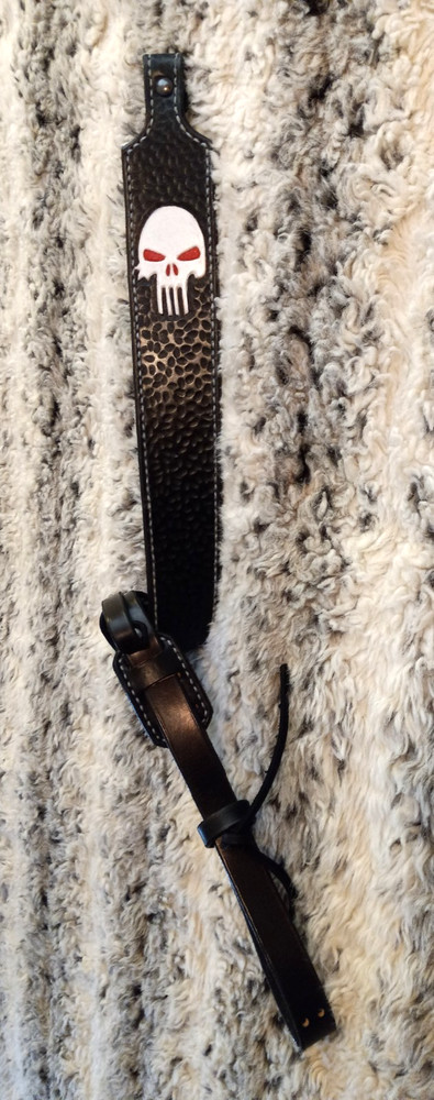 100% Full grain leather handcrafted gun sling