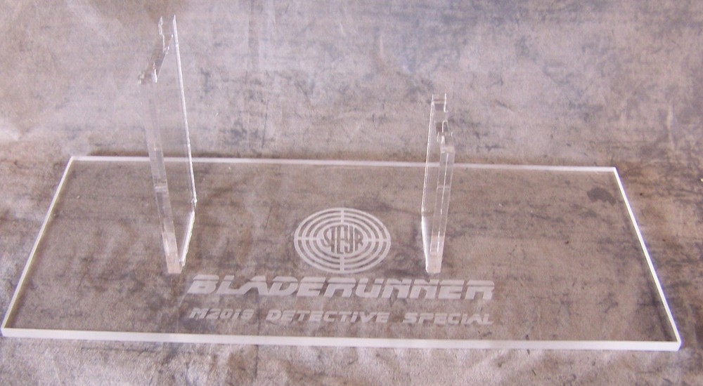 Acrylic display stand for Blade Runner M2019 blaster pistol prop replica