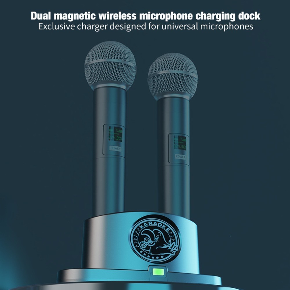 Wireless Microphone Charging Dock with USB C Fast Charge and Compact Size
