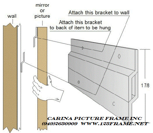 56" Z BAR HANGER FOR HEAVY MIRROR INSTALLATION