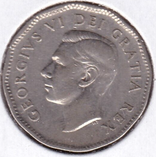 1950 Canada 5 Cent