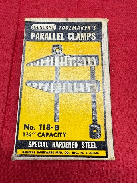 General Tools No. 118-B Toolmaker's Parallel Clamp, 1-3/4" Capacity -Vintage!