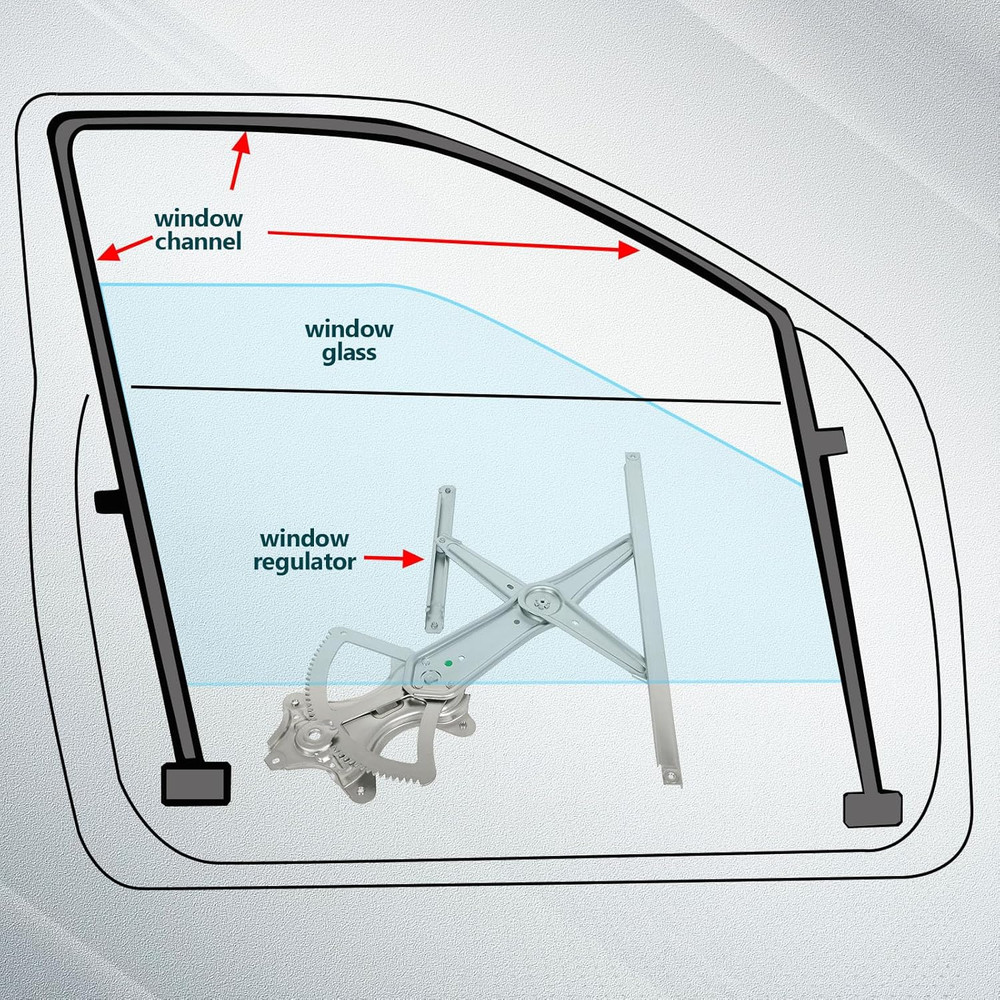 2005-21 Tacoma Front Left Rear Left Window Regulator–Compatible Replacement