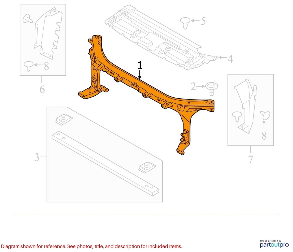 15 FORD F150 UPPER RADIATOR CORE SUPPORT TIE BAR