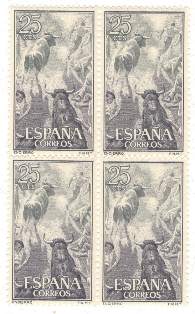 1960 Spain Block:  Bull Fighting