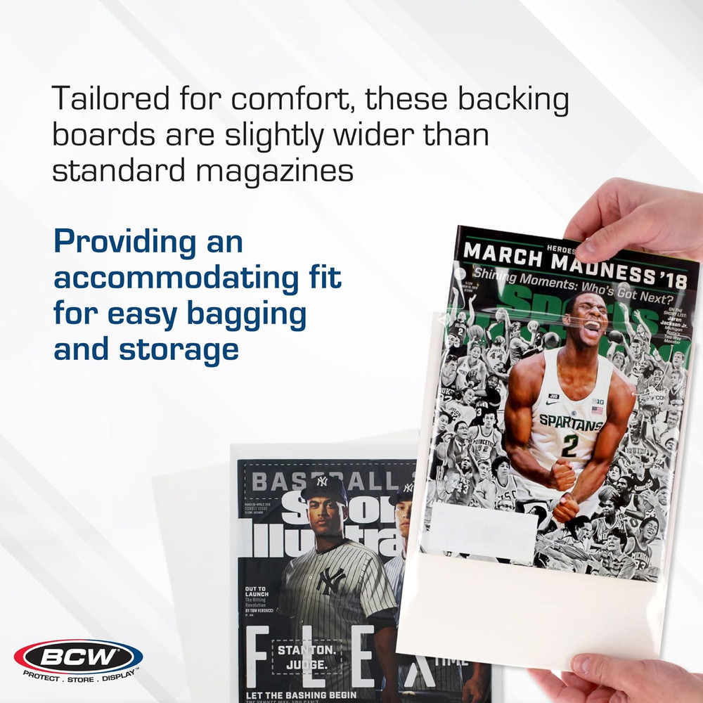 BBMAG - Magazine Size Backing Boards - White - (100 Boards)