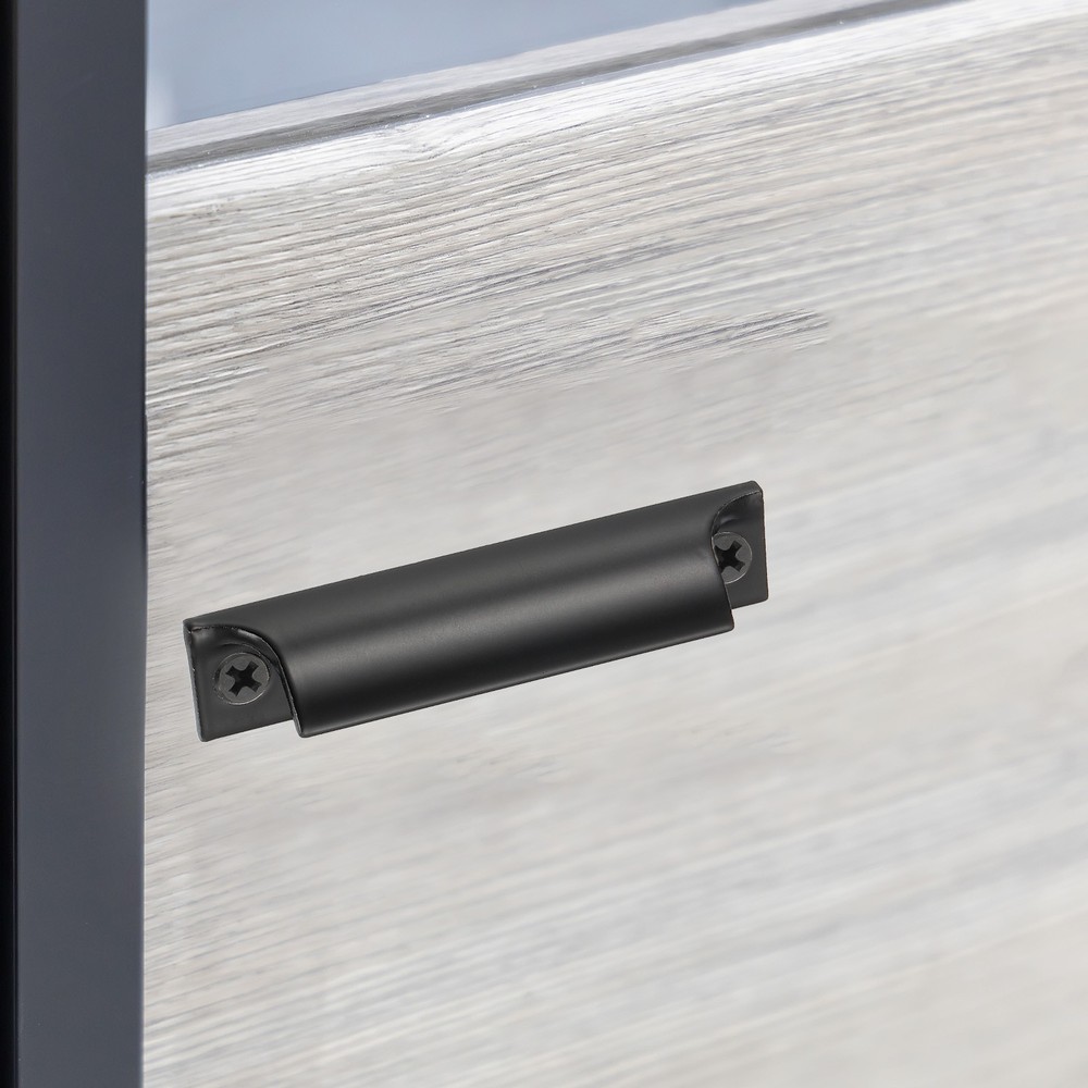 2 x Window Sash Lift Handle 3" Hole Center Drawer Push Pull Black