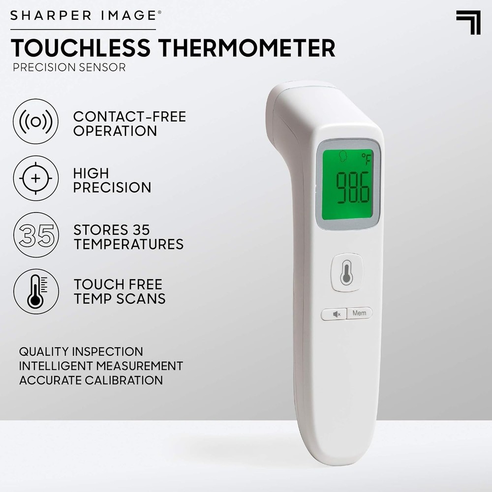SHARPER IMAGE Digital TOUCHLESS Smart Forehead THERMOMETER