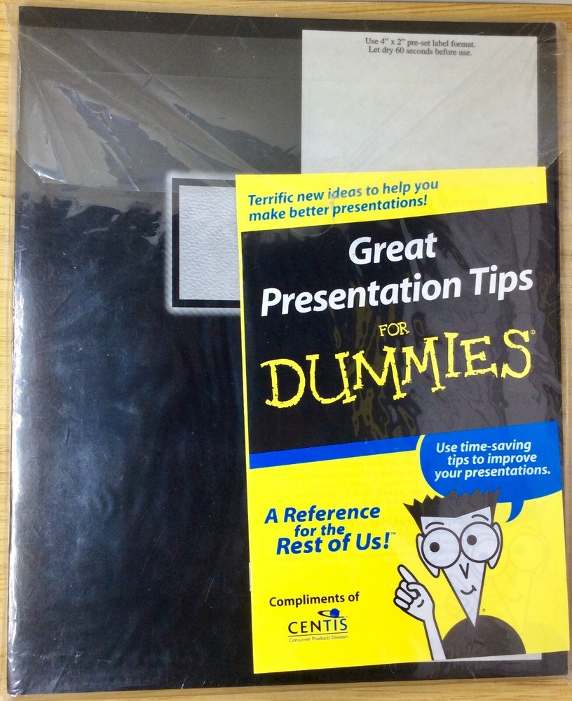Custom Two Pocket Folders For Dummies / Great Presentations Bonus Tips Book!