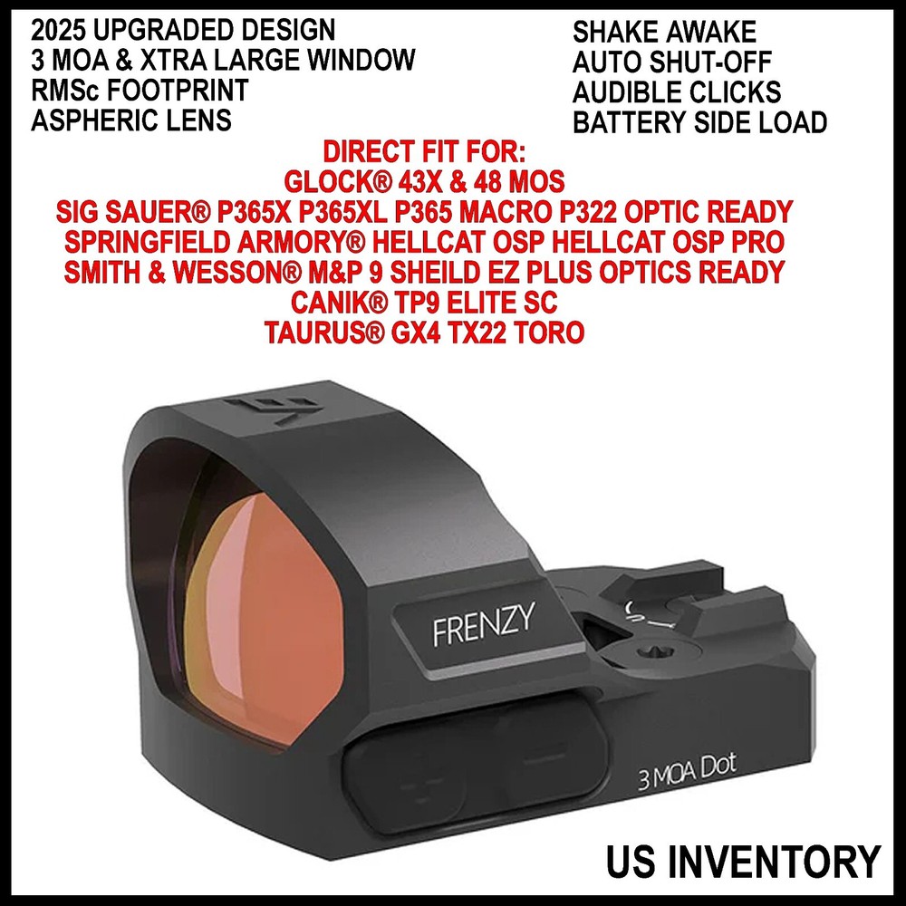 SHAKE AWAKE RED DOT FOR SPRINGFIELD® HELLCAT OSP HELLCAT OSP PRO DIRECT FIT
