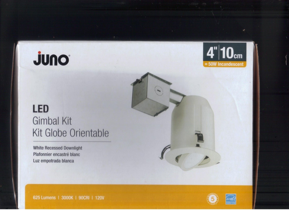 Juno LED Gimbal Kit 4" White Recessed Downlight